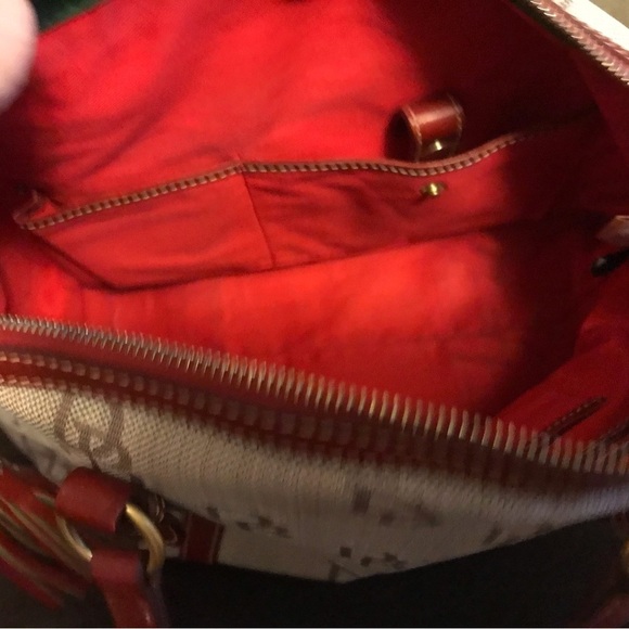 Dooney & Bourke Signature Double Handle Bag canvas leather - Picture 10 of 11